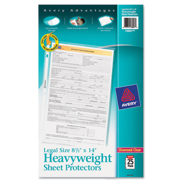 Avery® Top-load Polypropylene Sheet Protector, Heavy, Legal, Diamond Clear, 25-pack freeshipping - TVN Wholesale